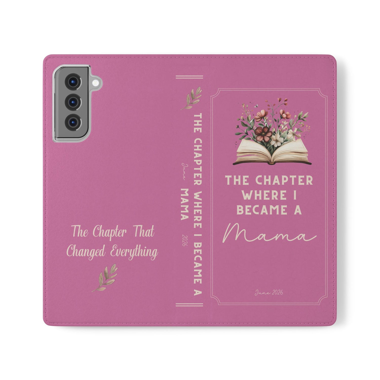 Custom "First Chapter" Book Phone Case for New Moms