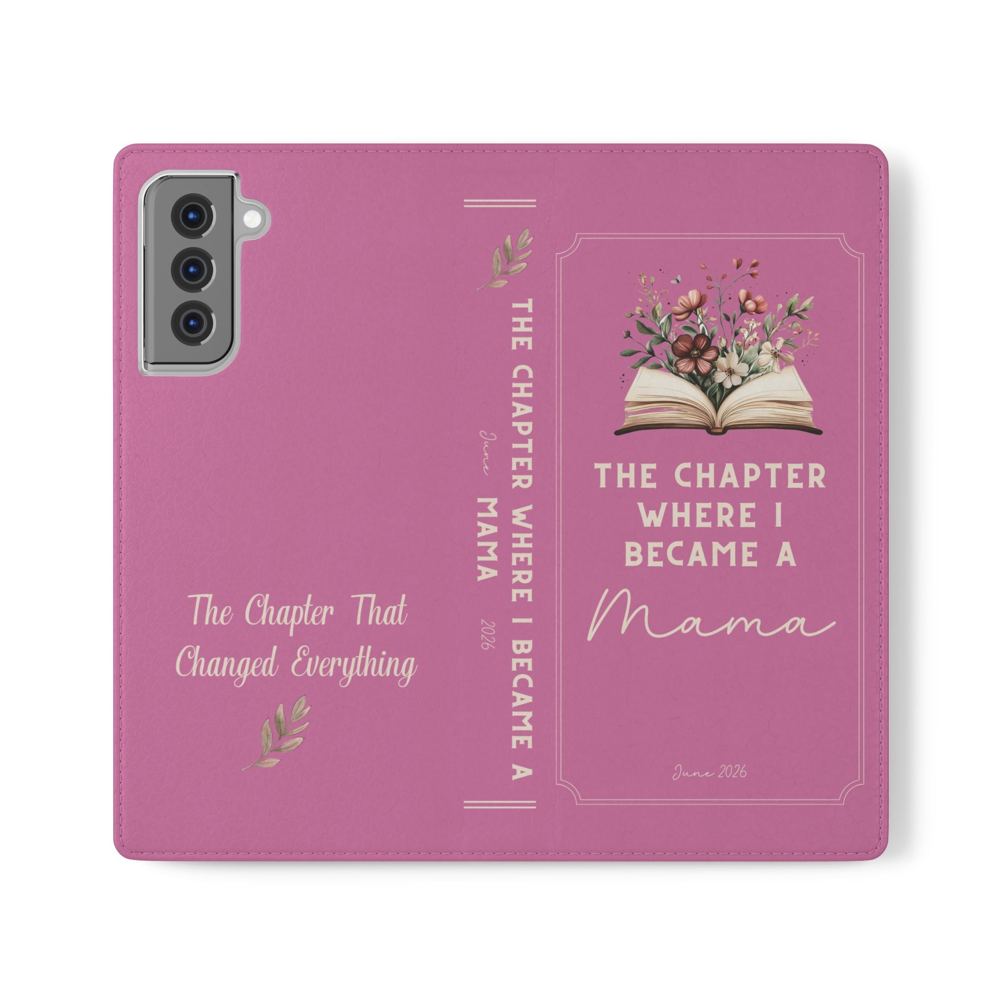 Custom "First Chapter" Book Phone Case for New Moms