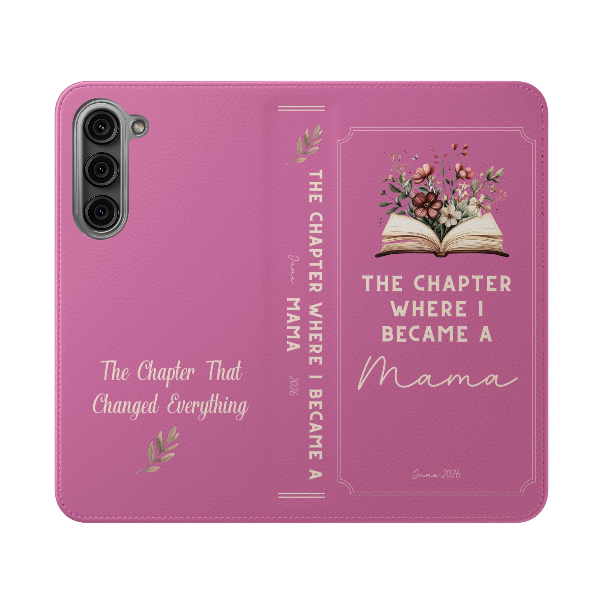 Custom "First Chapter" Book Phone Case for New Moms