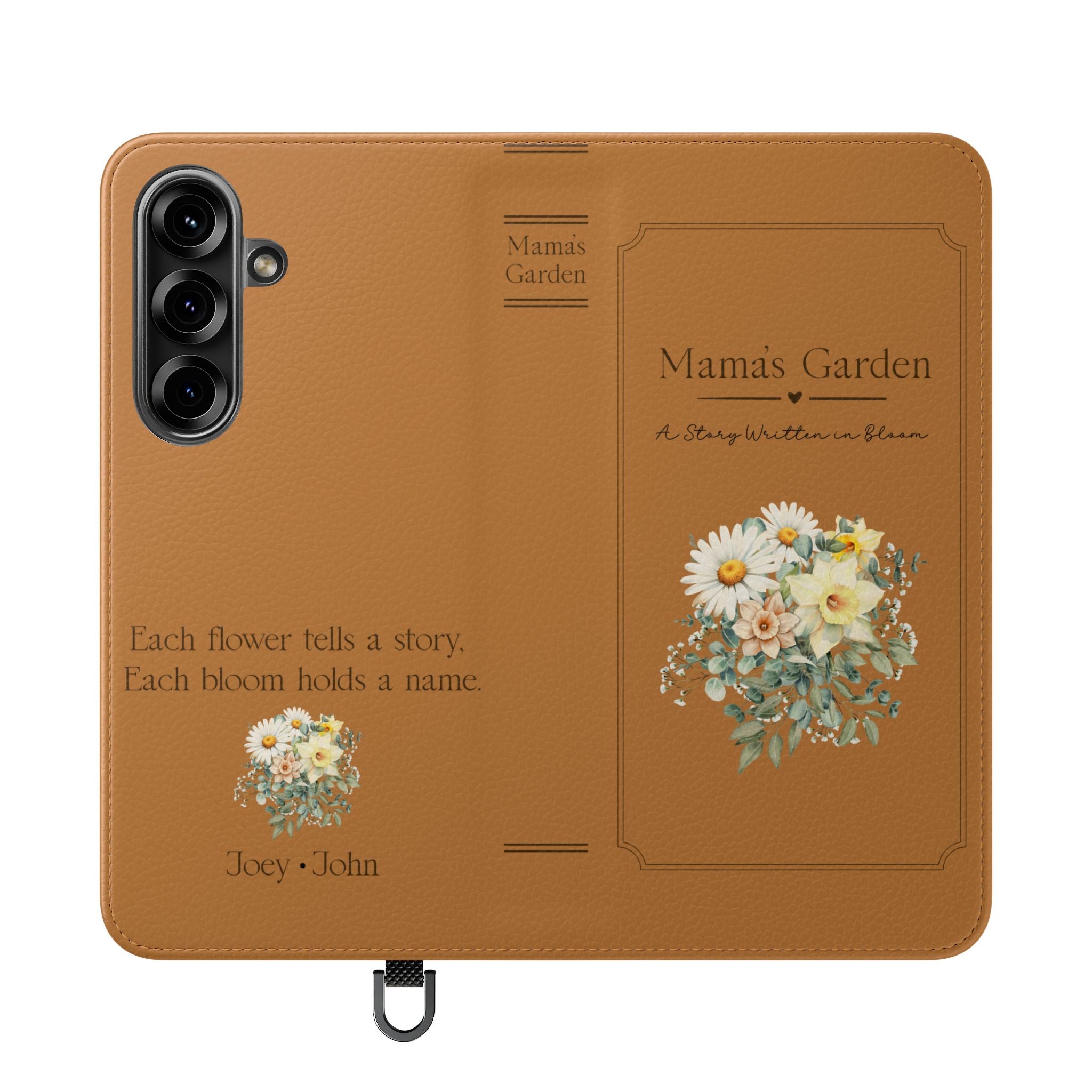 Custom "Mamas Garden" Birth Flower Book Phone Case