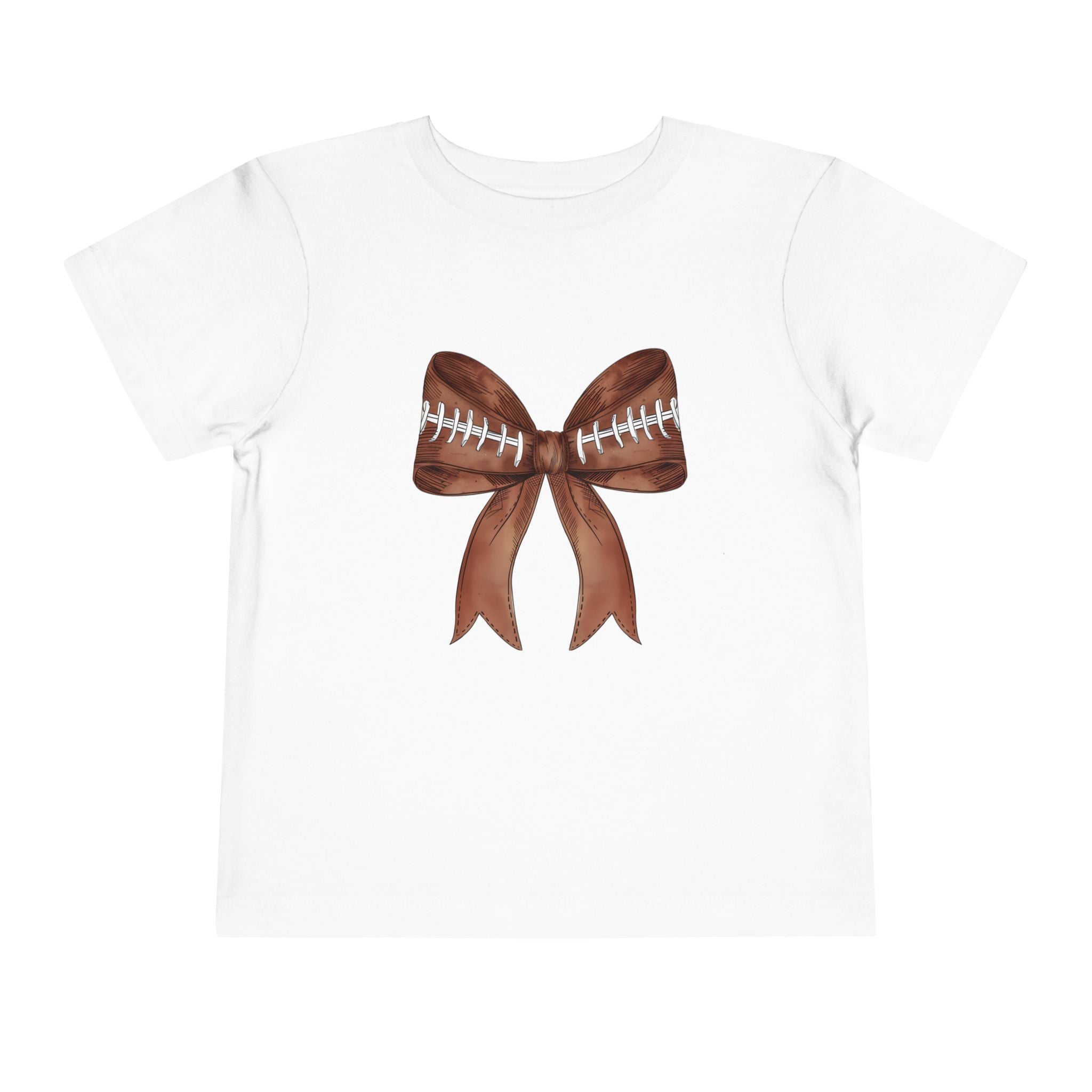 Toddler Girls Football Bow Shirt