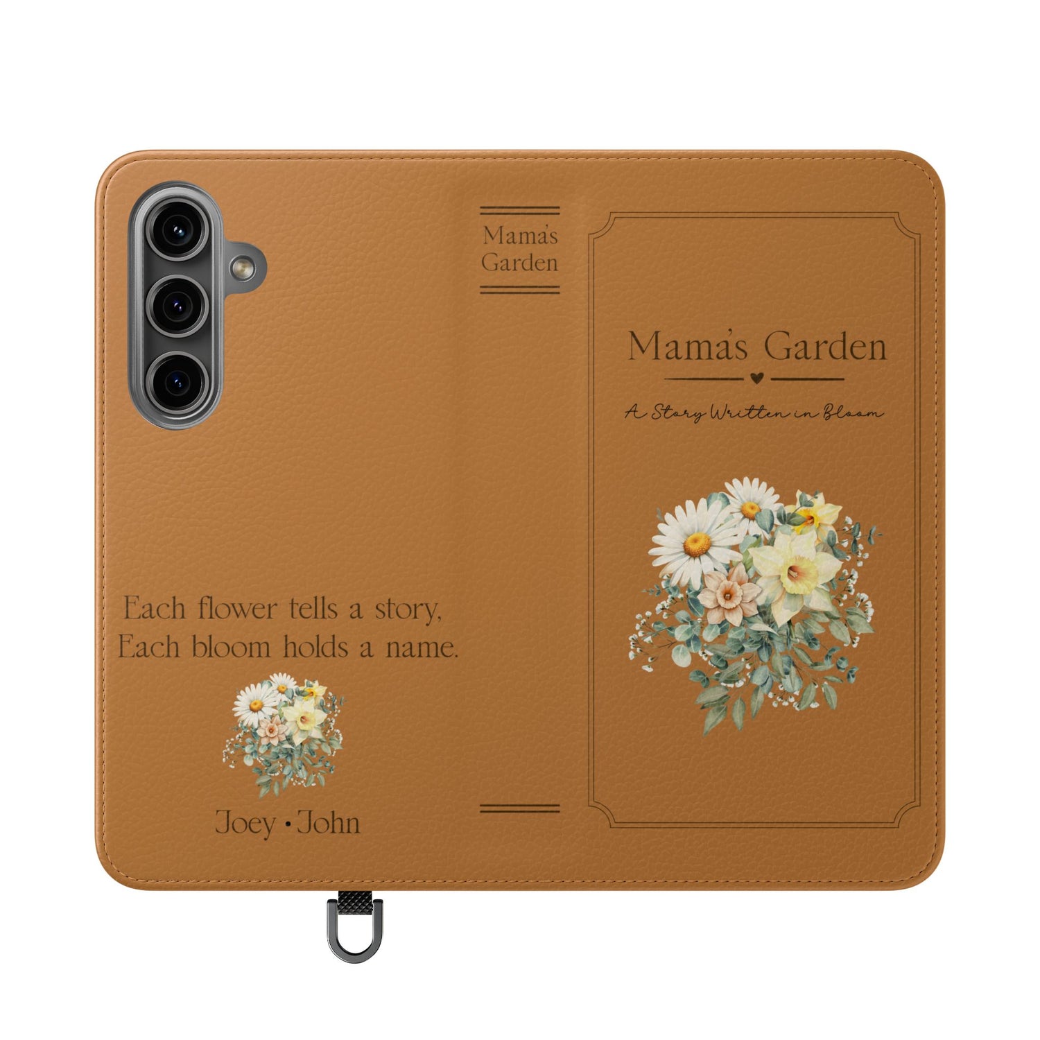 Custom "Mamas Garden" Birth Flower Book Phone Case