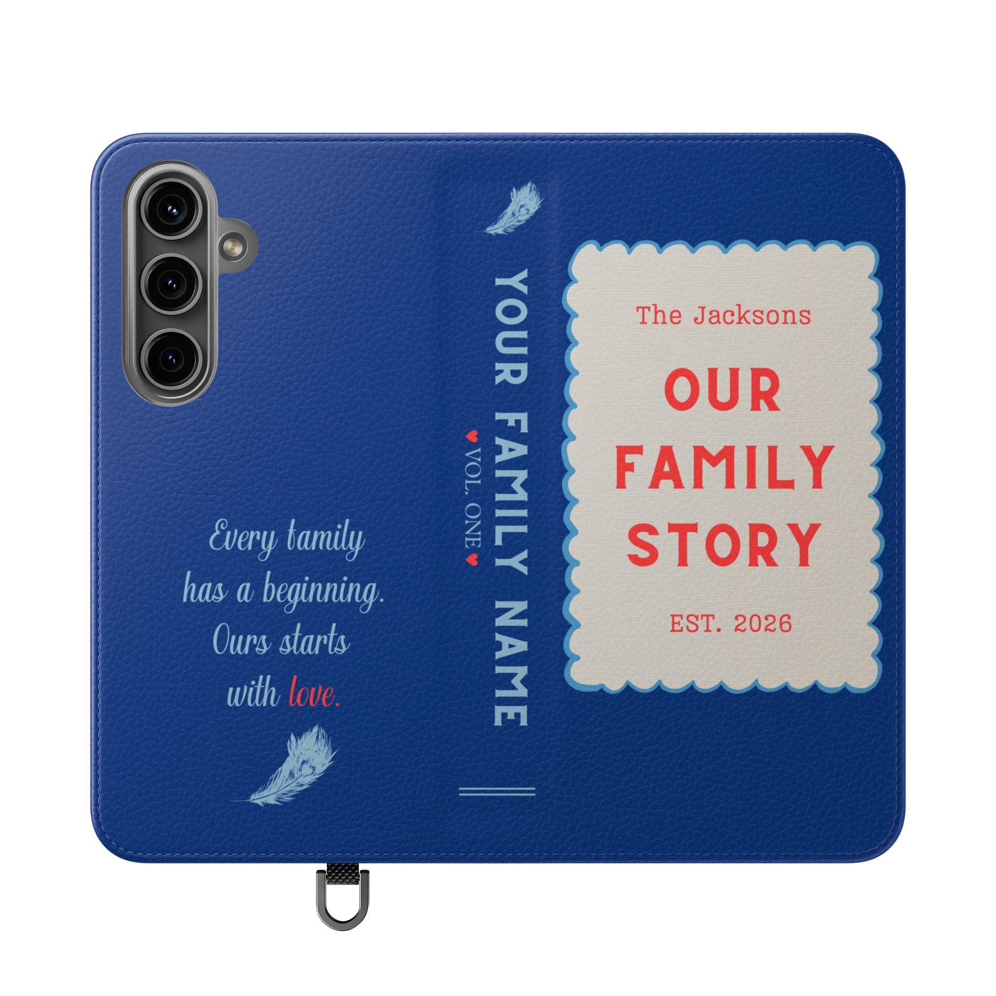 Custom "Our Family Story" Book Phone Case