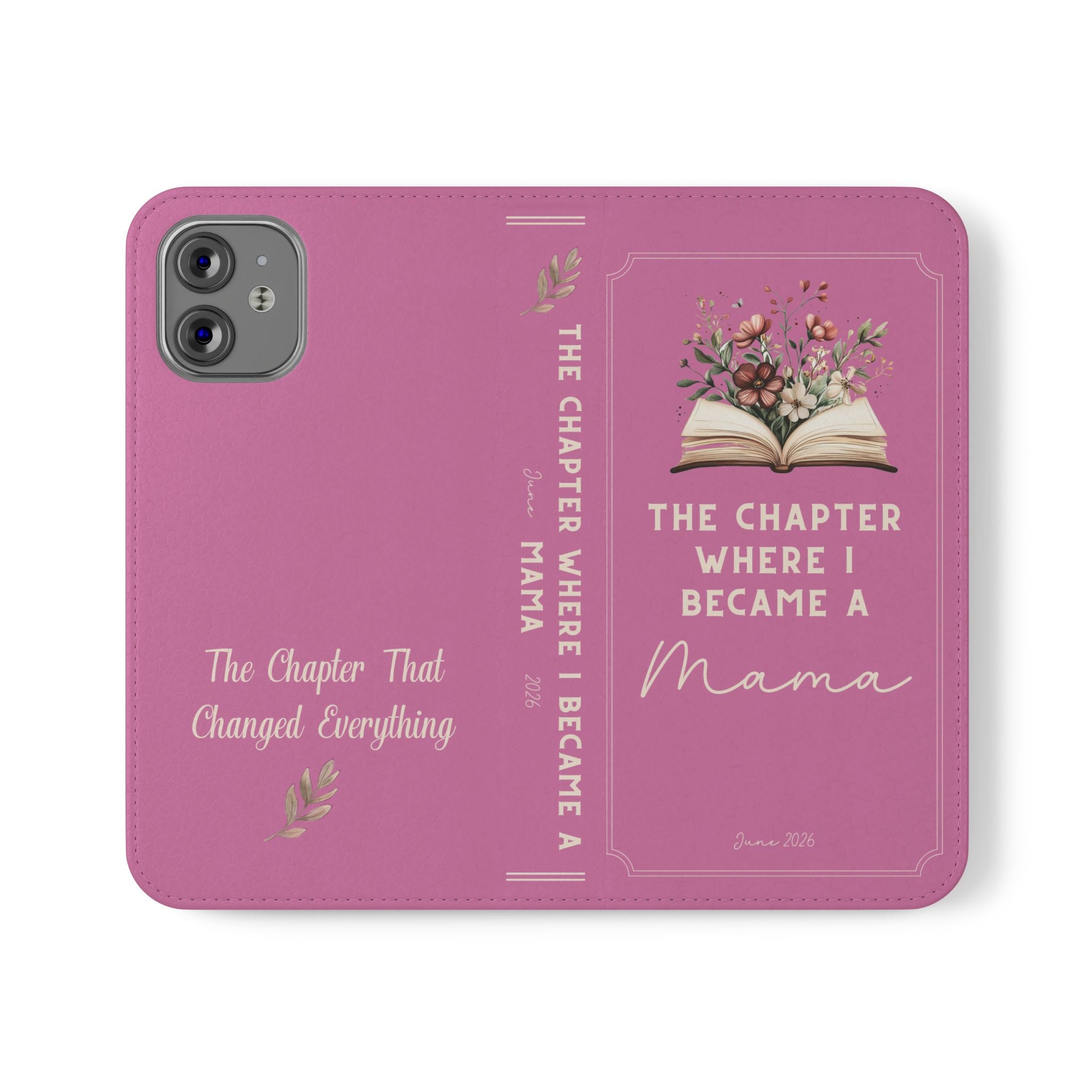 Custom "First Chapter" Book Phone Case for New Moms
