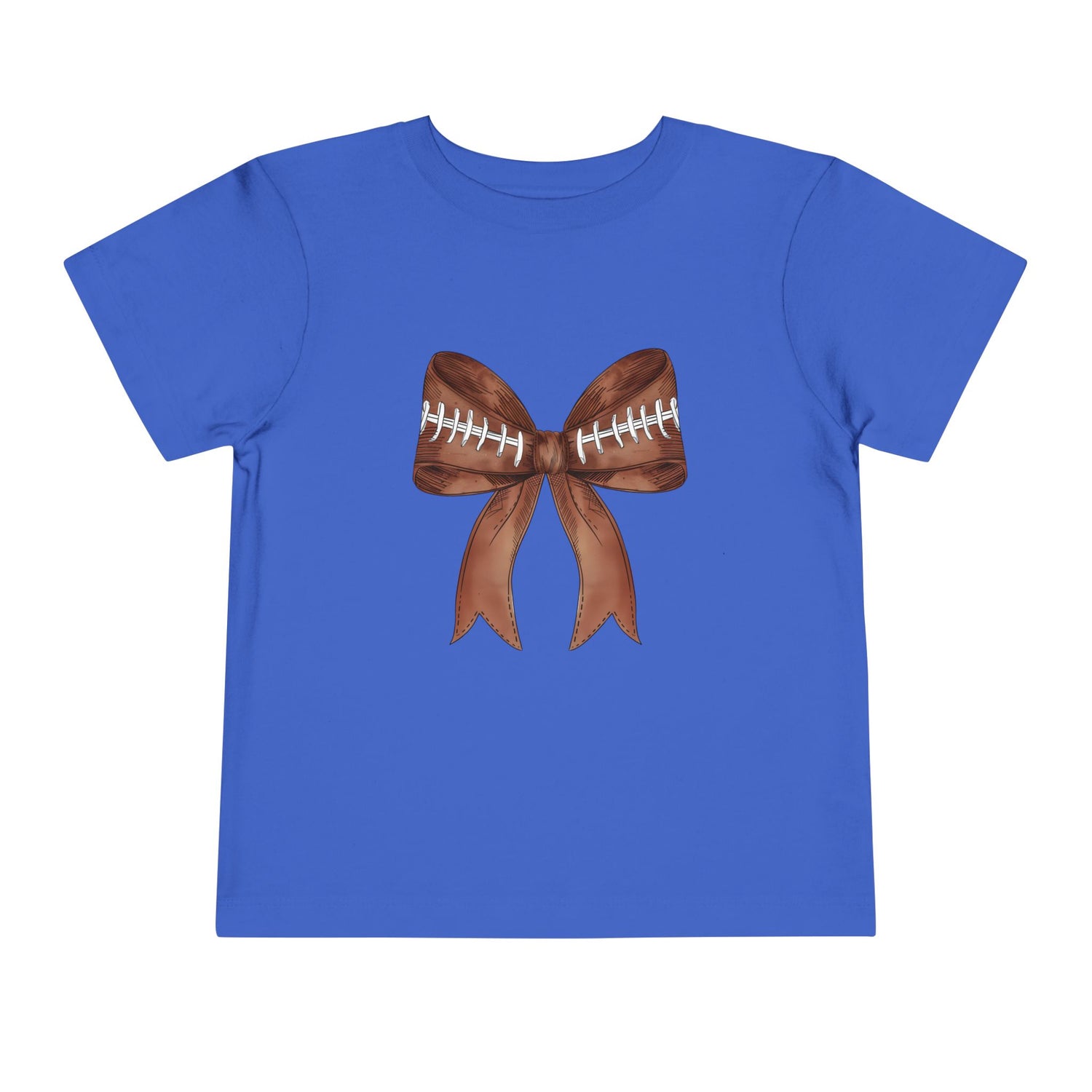 Toddler Girls Football Bow Shirt