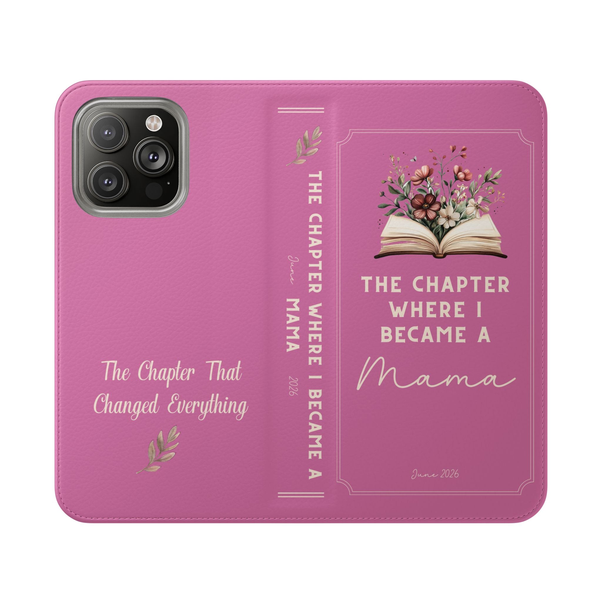 Custom "First Chapter" Book Phone Case for New Moms
