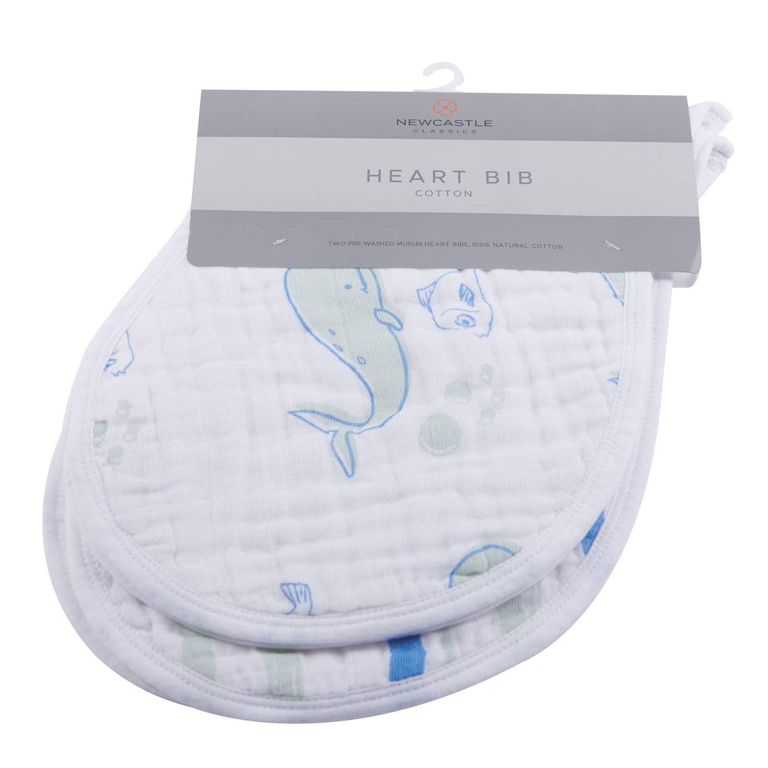 Ocean Heart Bibs - Set of 2