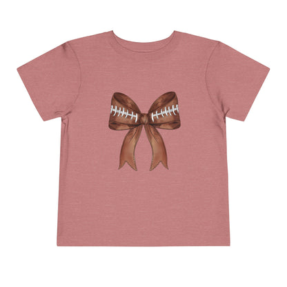 Toddler Girls Football Bow Shirt