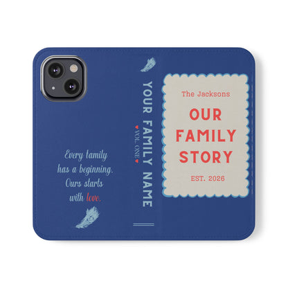 Custom "Our Family Story" Book Phone Case