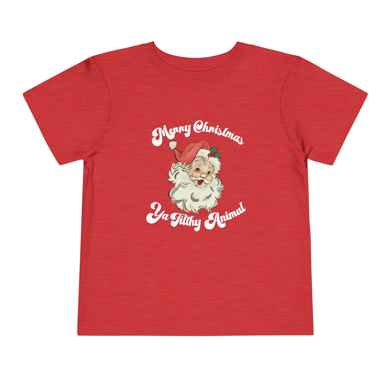 Merry Christmas Ya Filthy Animal Tee, Funny Christmas Movie Tshirt, Retro Festive Christmas Toddler Tee, Kids Baby Christmas Shirts - Gathering Littles