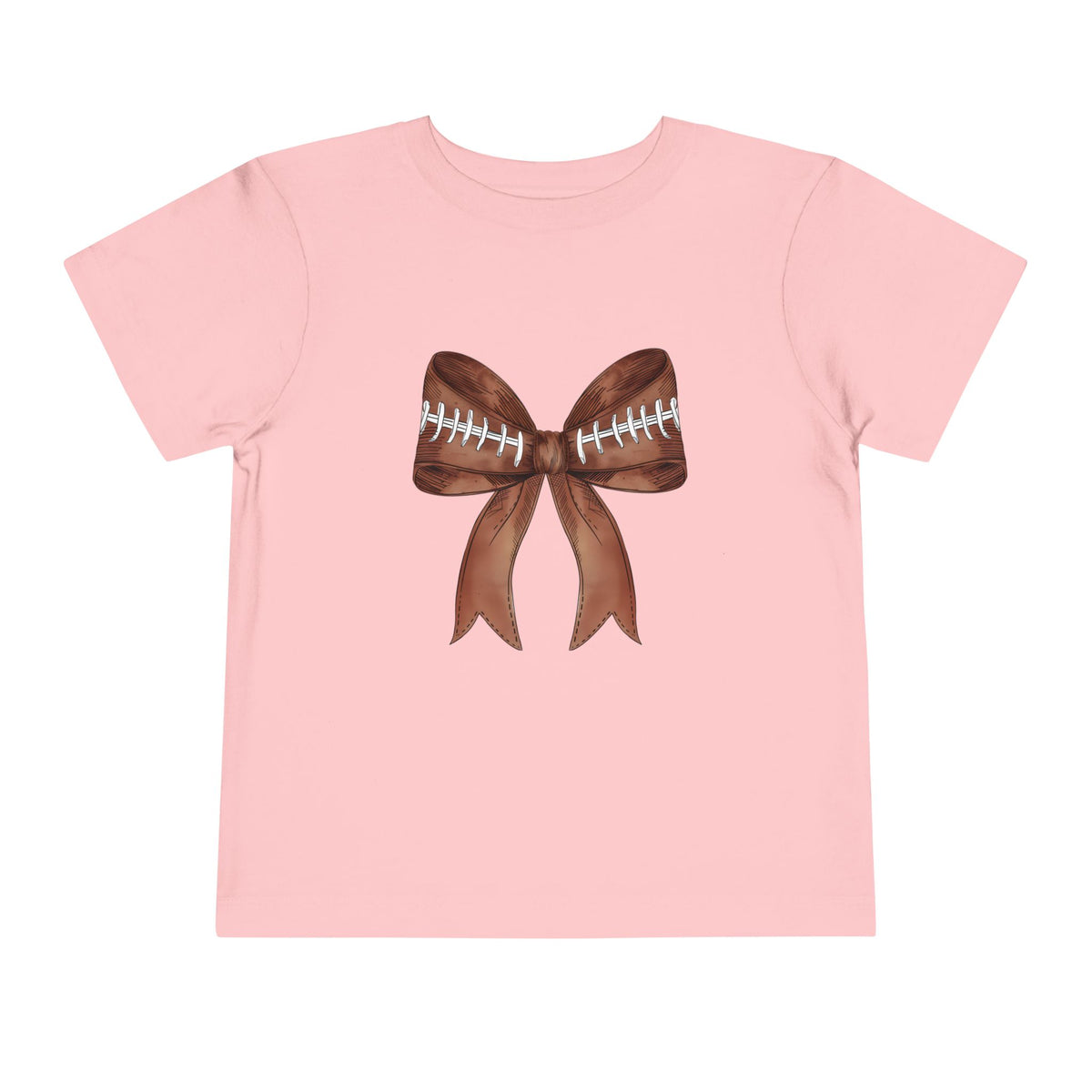 Toddler Girls Football Bow Shirt