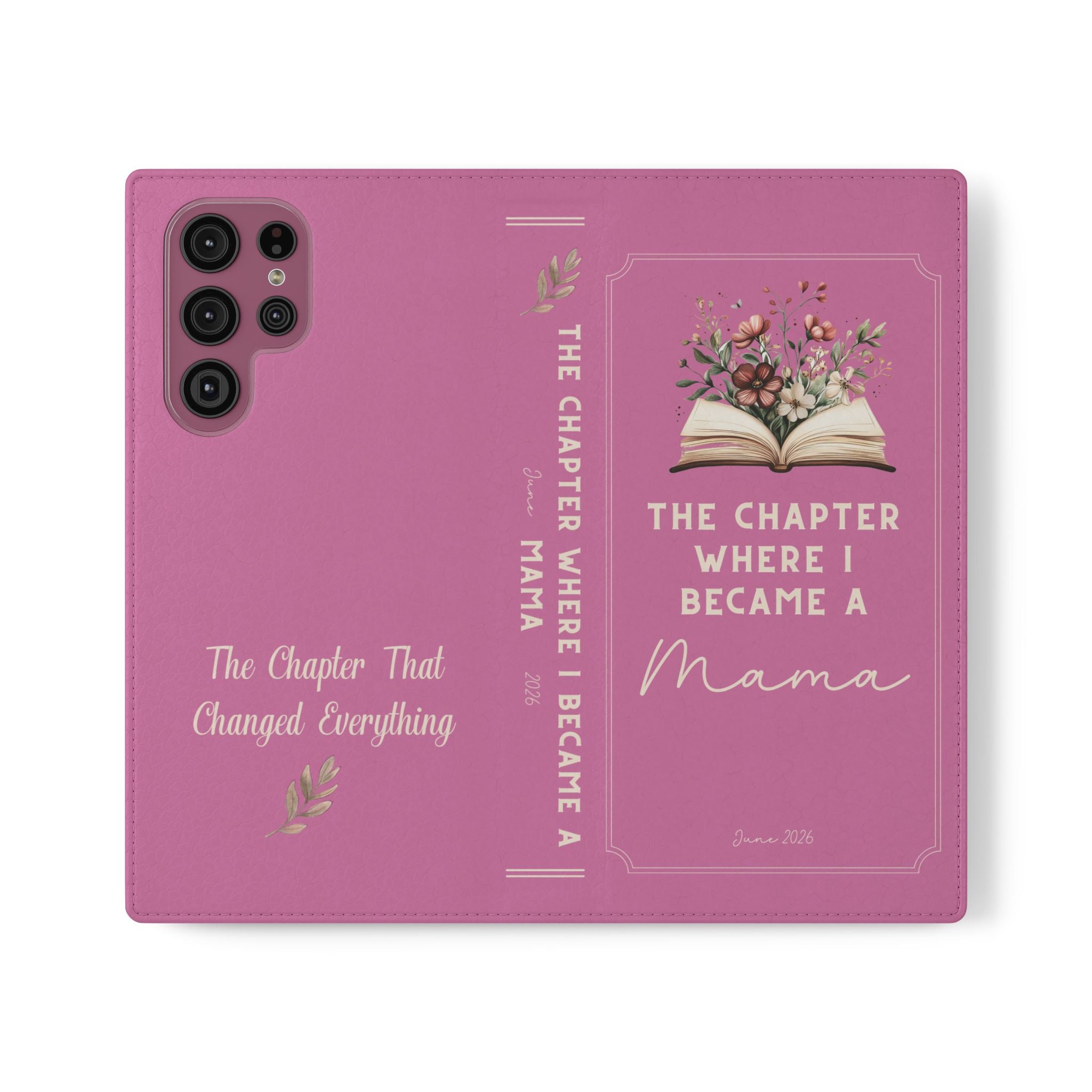 Custom "First Chapter" Book Phone Case for New Moms