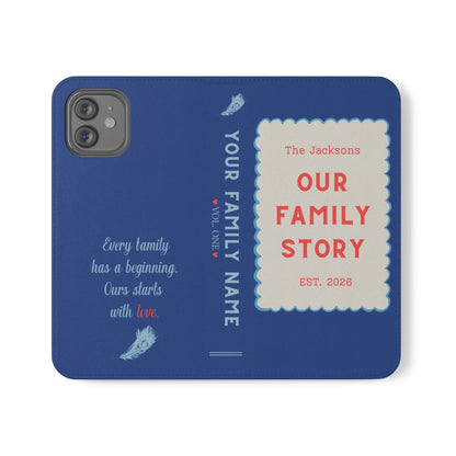Custom "Our Family Story" Book Phone Case