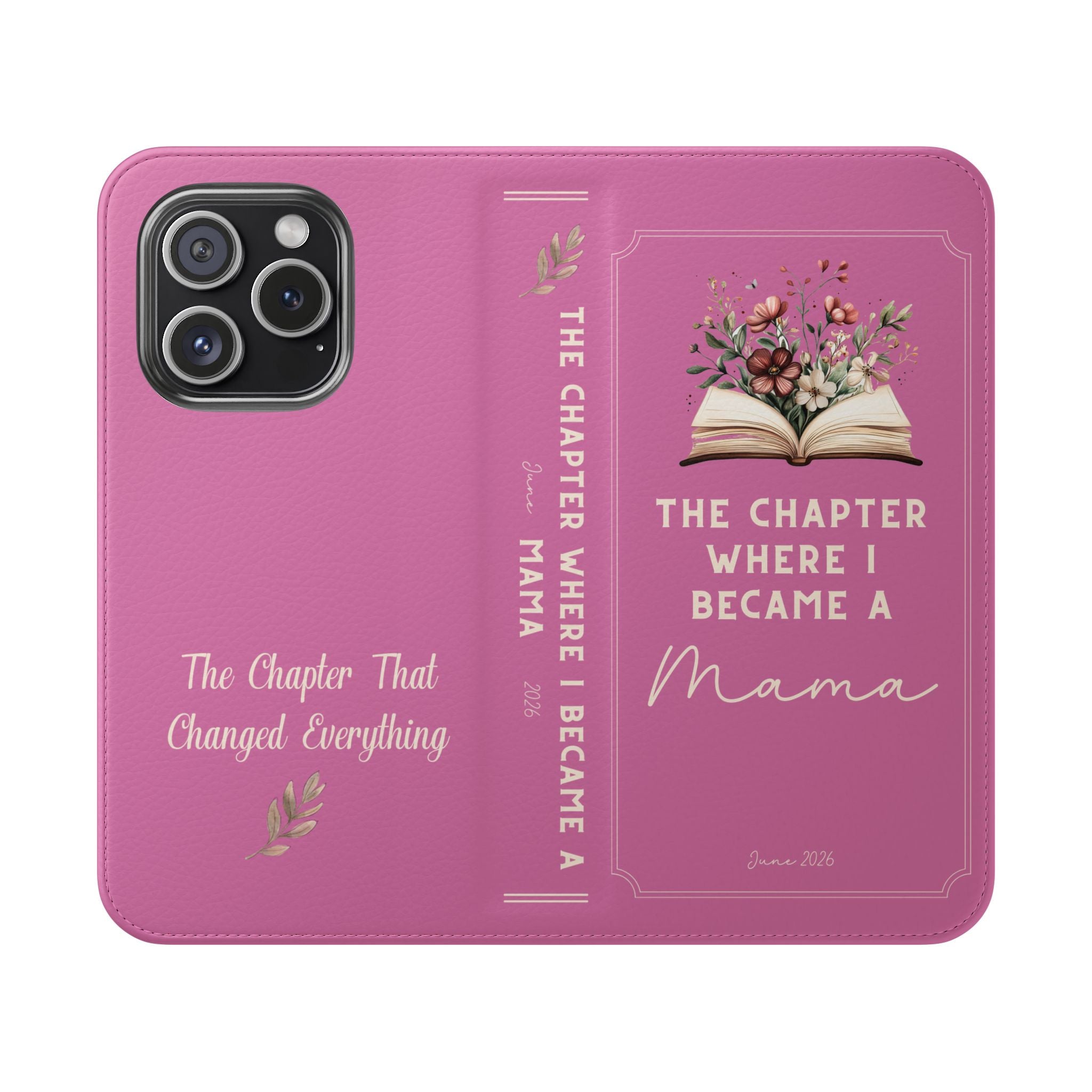 Custom "First Chapter" Book Phone Case for New Moms