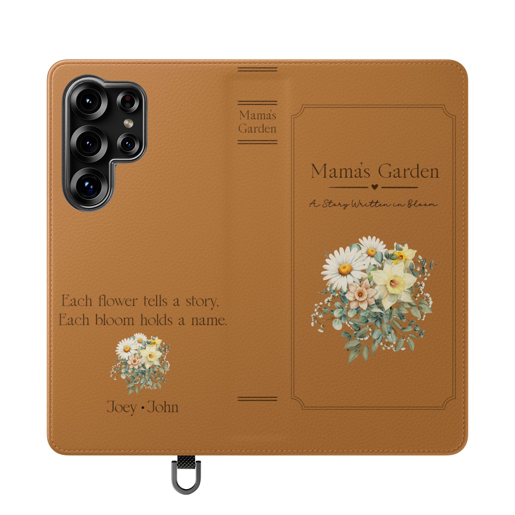 Custom "Mamas Garden" Birth Flower Book Phone Case