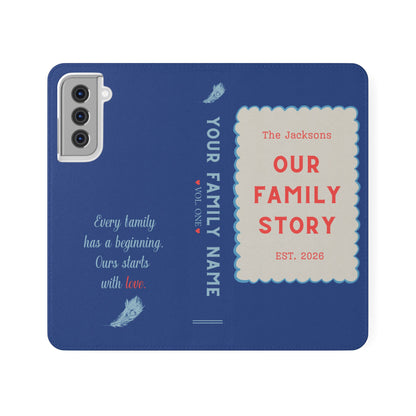 Custom "Our Family Story" Book Phone Case