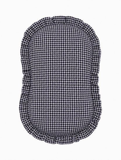 Black White Houndstooth Baby Lounger Cover