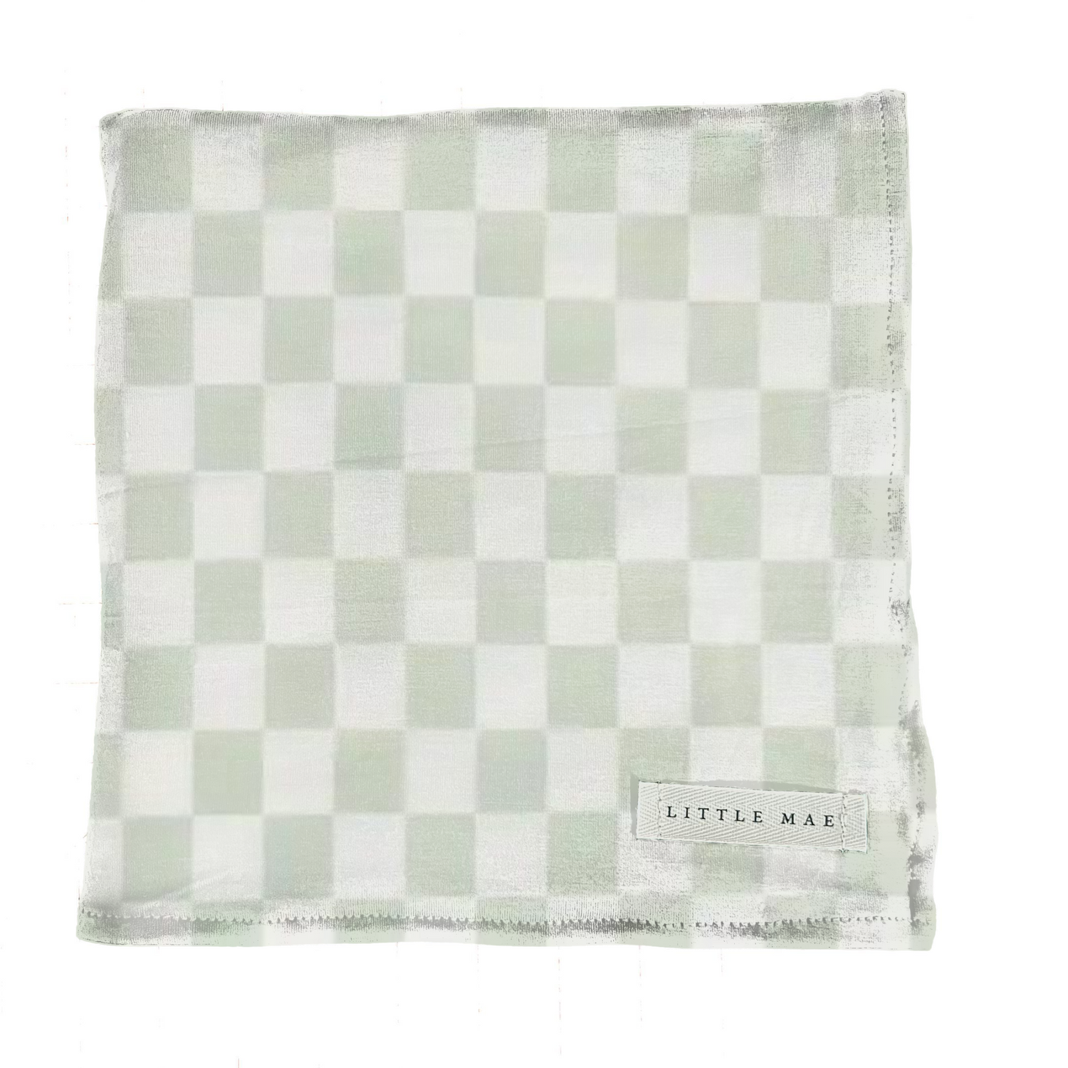 Leaf Green &amp; White Checkered Stretch Swaddle