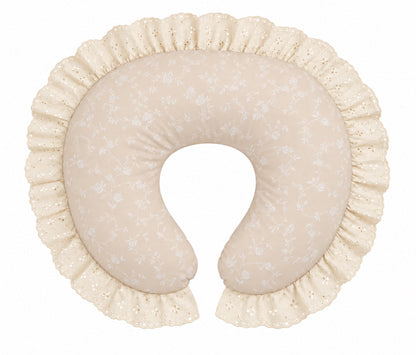 Ivory Eyelet Ruffle Original Nursing Pillow Cover