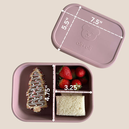 Ali+Oli Leakproof Silicone Bento Box (Rose) Back to School