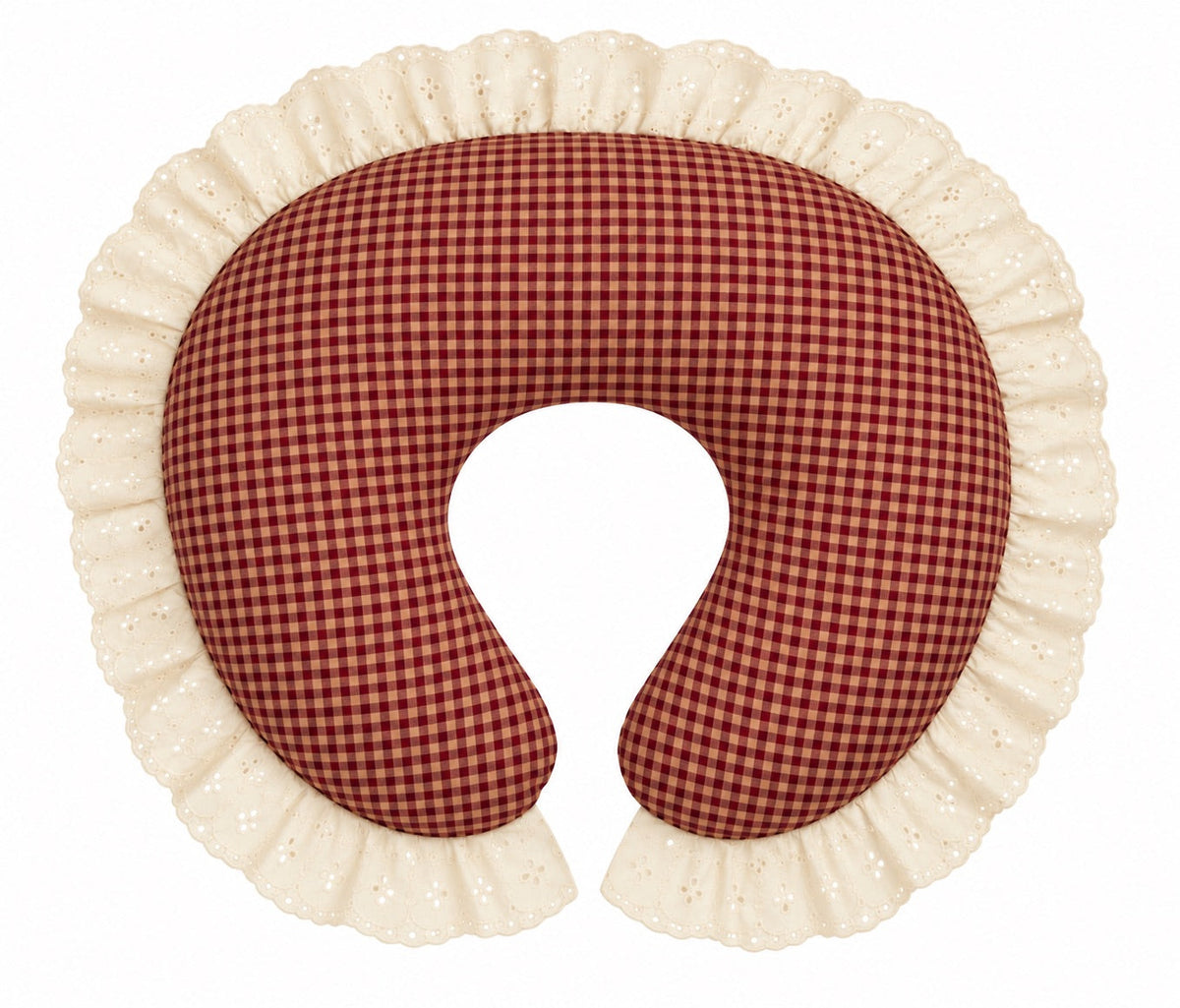 Ivory Eyelet Ruffle Original Nursing Pillow Cover