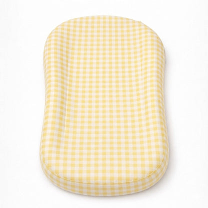 Yellow Gingham Ruffle Baby Lounger Cover