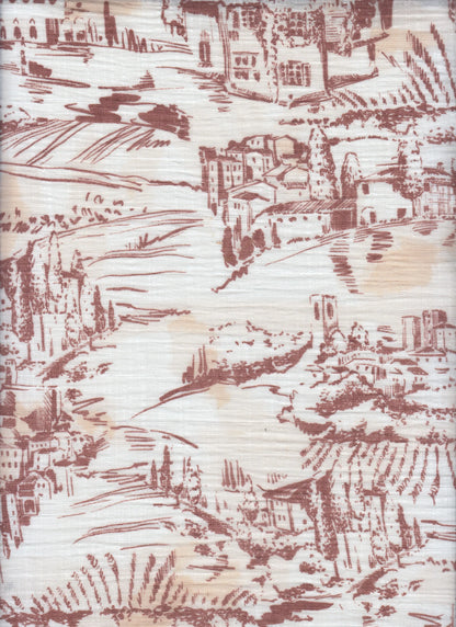 Brown Toile Ruffle Nursing Pillow Cover