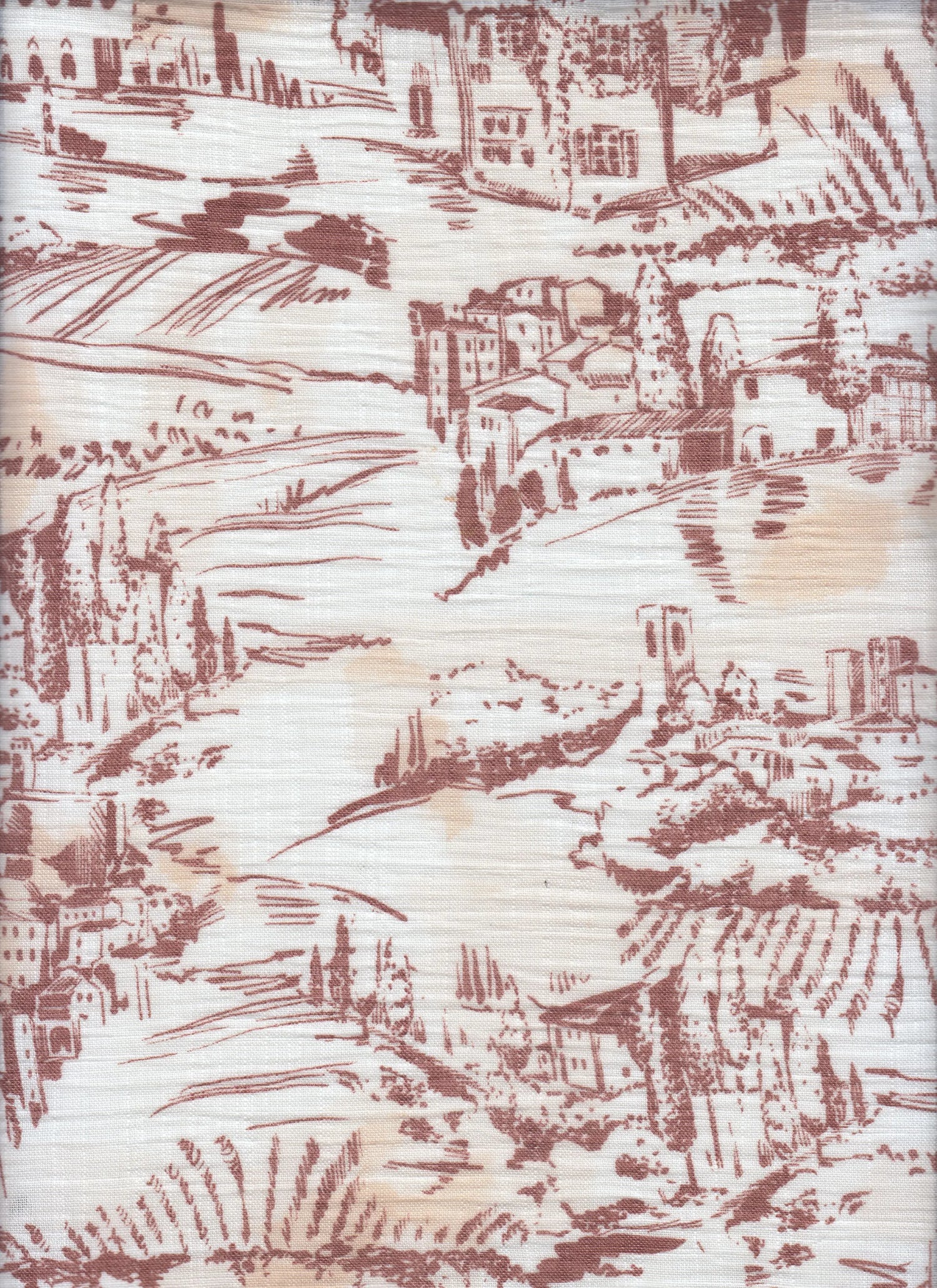 Brown Toile Ruffle Baby Lounger Cover