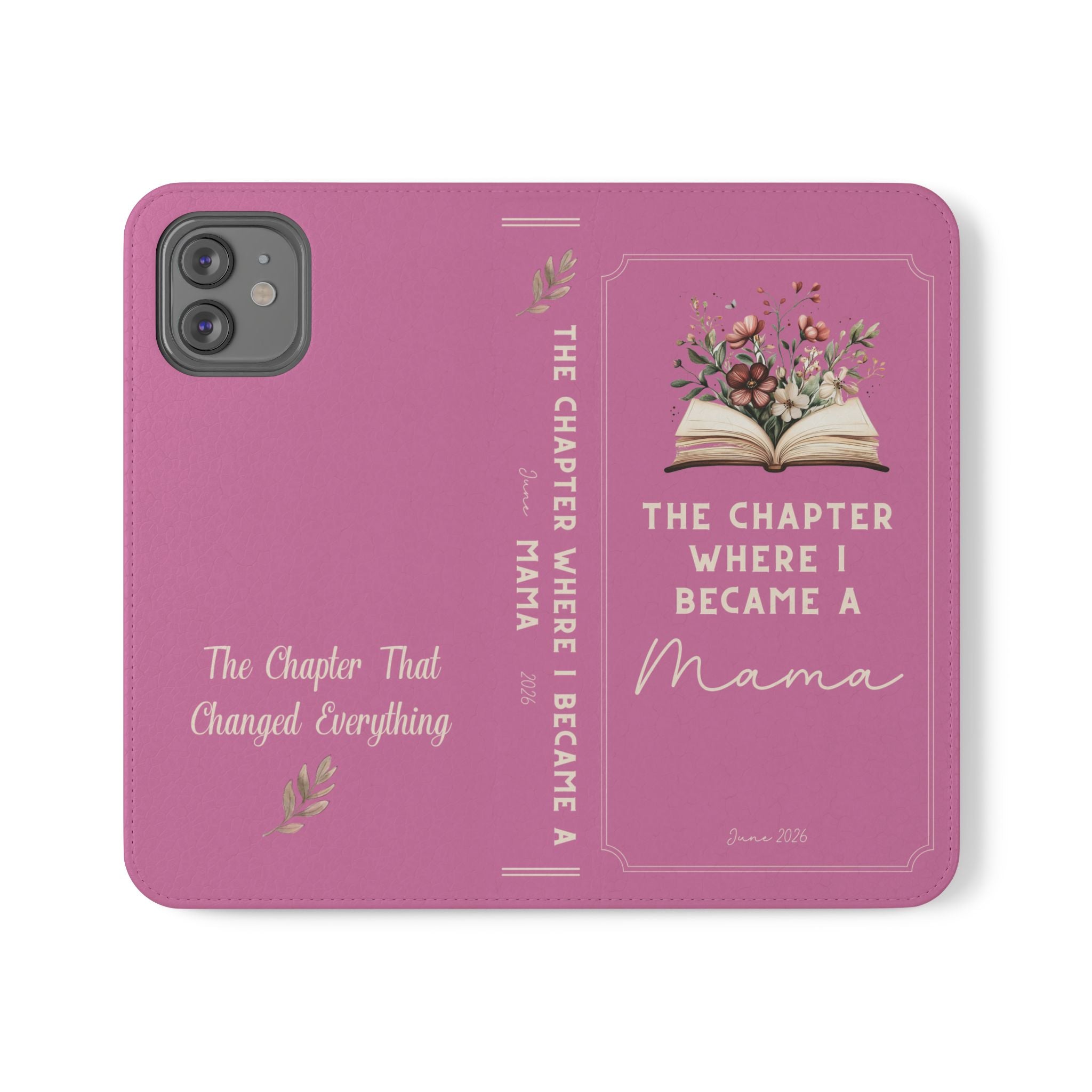 Custom "First Chapter" Book Phone Case for New Moms
