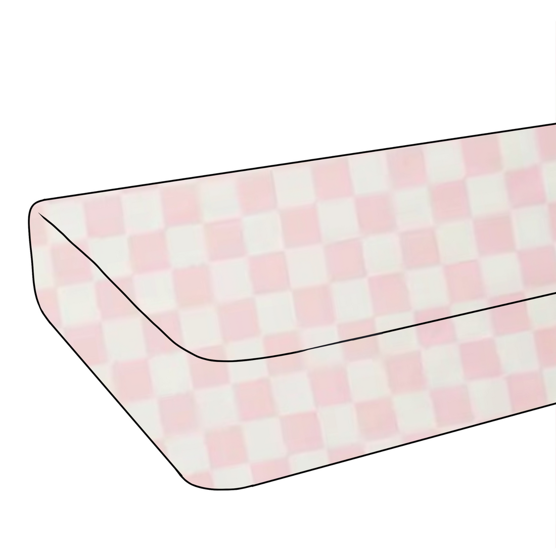 Sugar Pink &amp; White Checkered Crib Sheet