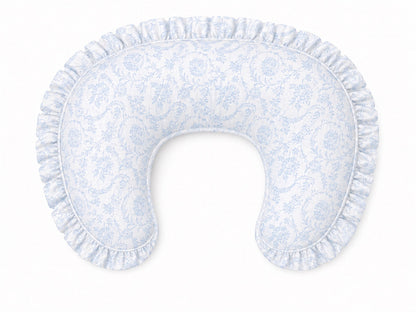 Blue Chinoiserie Ruffle Nursing Pillow Cover