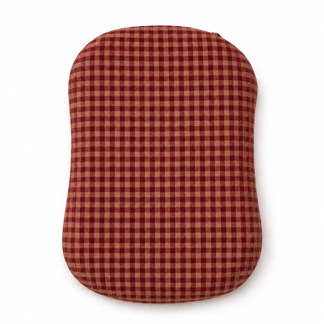 Red Beige Gingham Ruffle Baby Lounger Cover