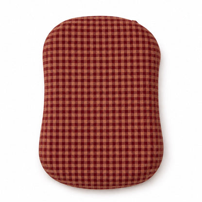 Red Beige Gingham Ruffle Baby Lounger Cover