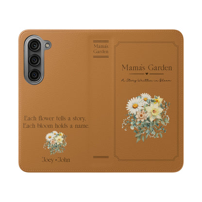 Custom "Mamas Garden" Birth Flower Book Phone Case