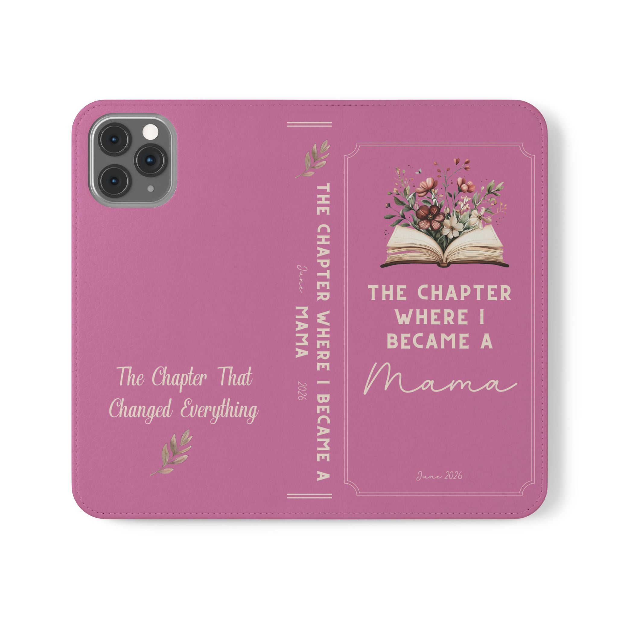 Custom "First Chapter" Book Phone Case for New Moms