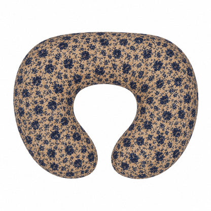 Blue Brown Rose Ruffle Nursing Pillow Cover
