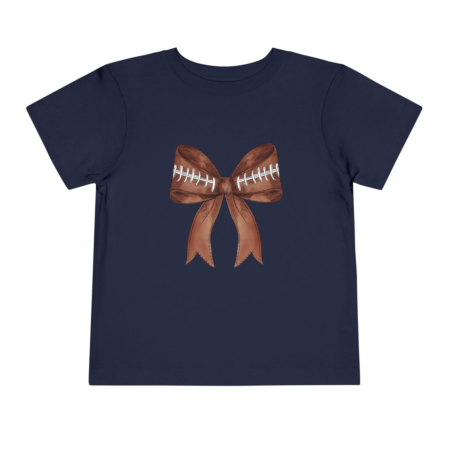 Toddler Girls Football Bow Shirt