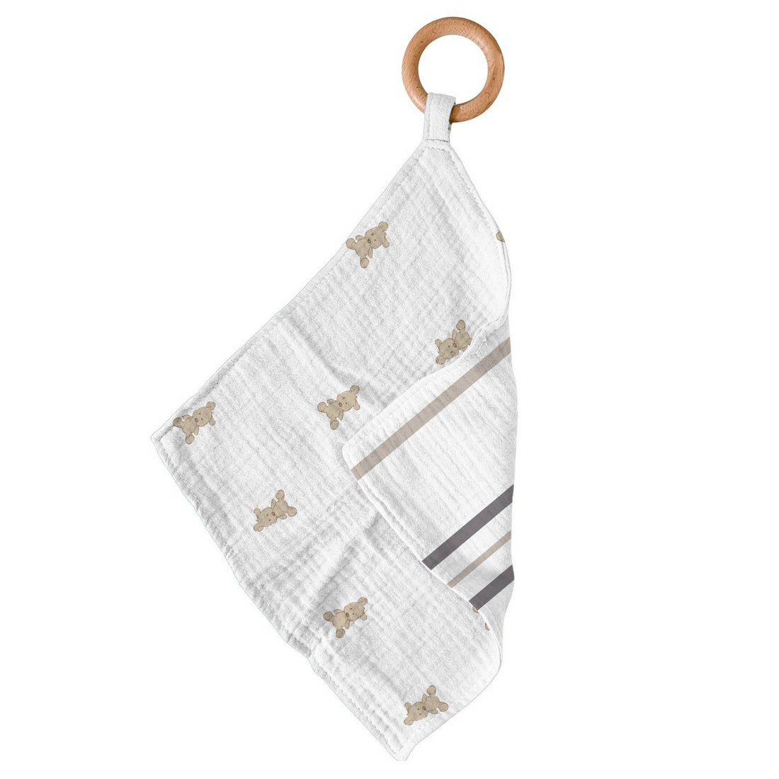 Teddy Bear &amp; Grey Stripe Newcastle Teether