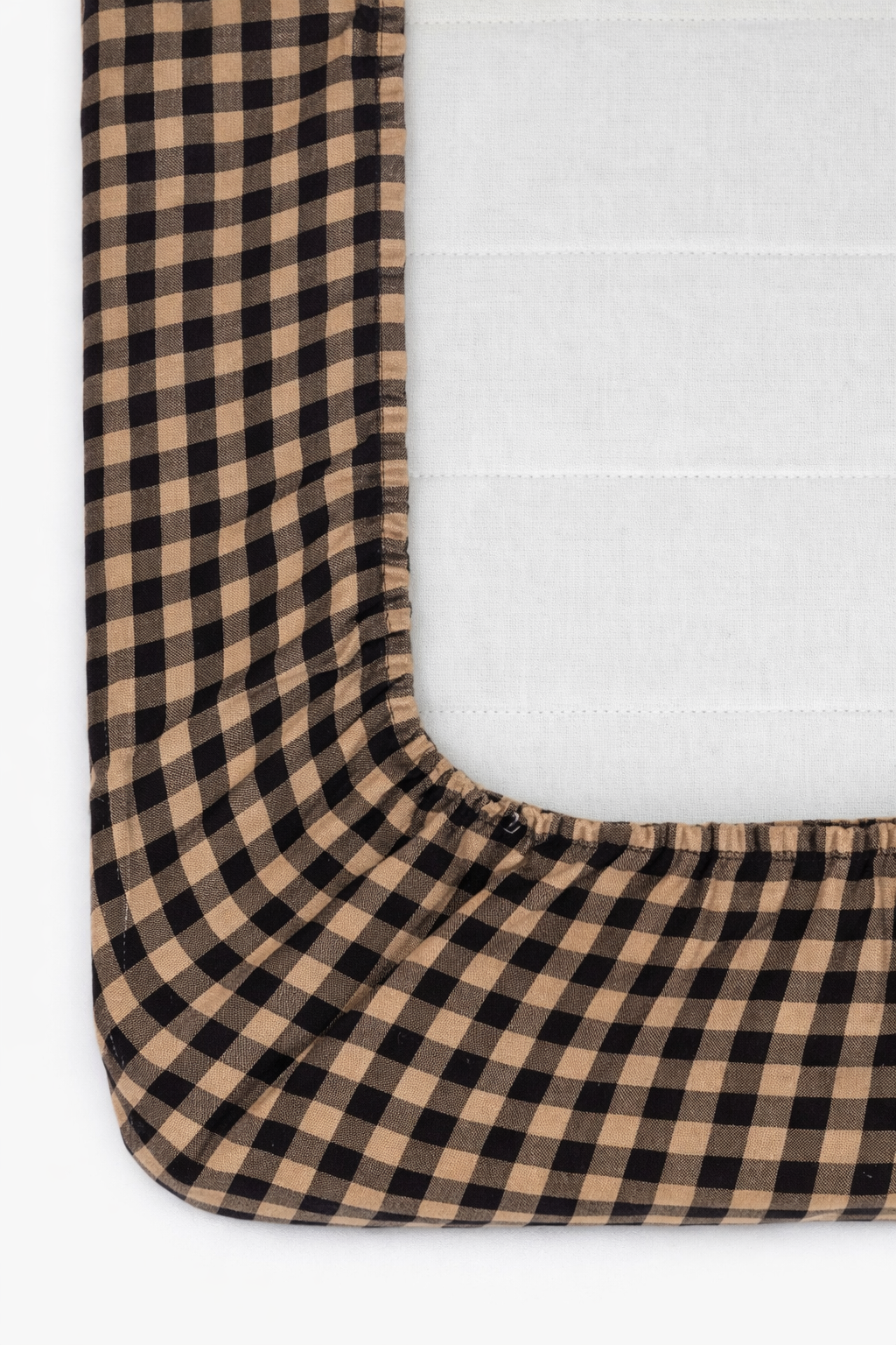 Cookie Brown Gingham Crib Sheet