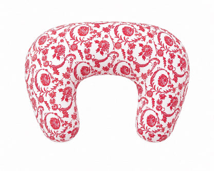 Red Chinoiserie Ruffle Nursing Pillow Cover