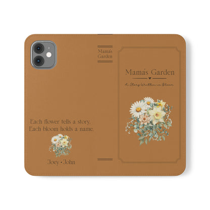 Custom "Mamas Garden" Birth Flower Book Phone Case