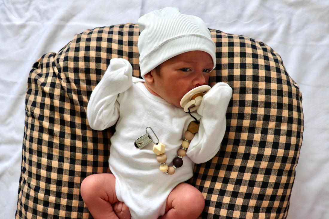 Brown Black Gingham Baby Lounger Cover