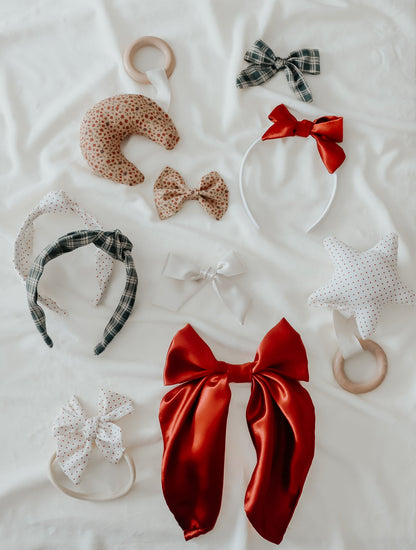 Berry Holiday Large Bow Clip