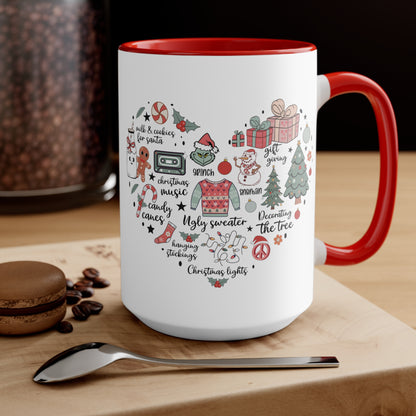 Christmas mug/ Christmas Coffee mug/ Funny Christmas Mug/ Classic christmas movie mug/ Red Accent Mug - Gathering Littles