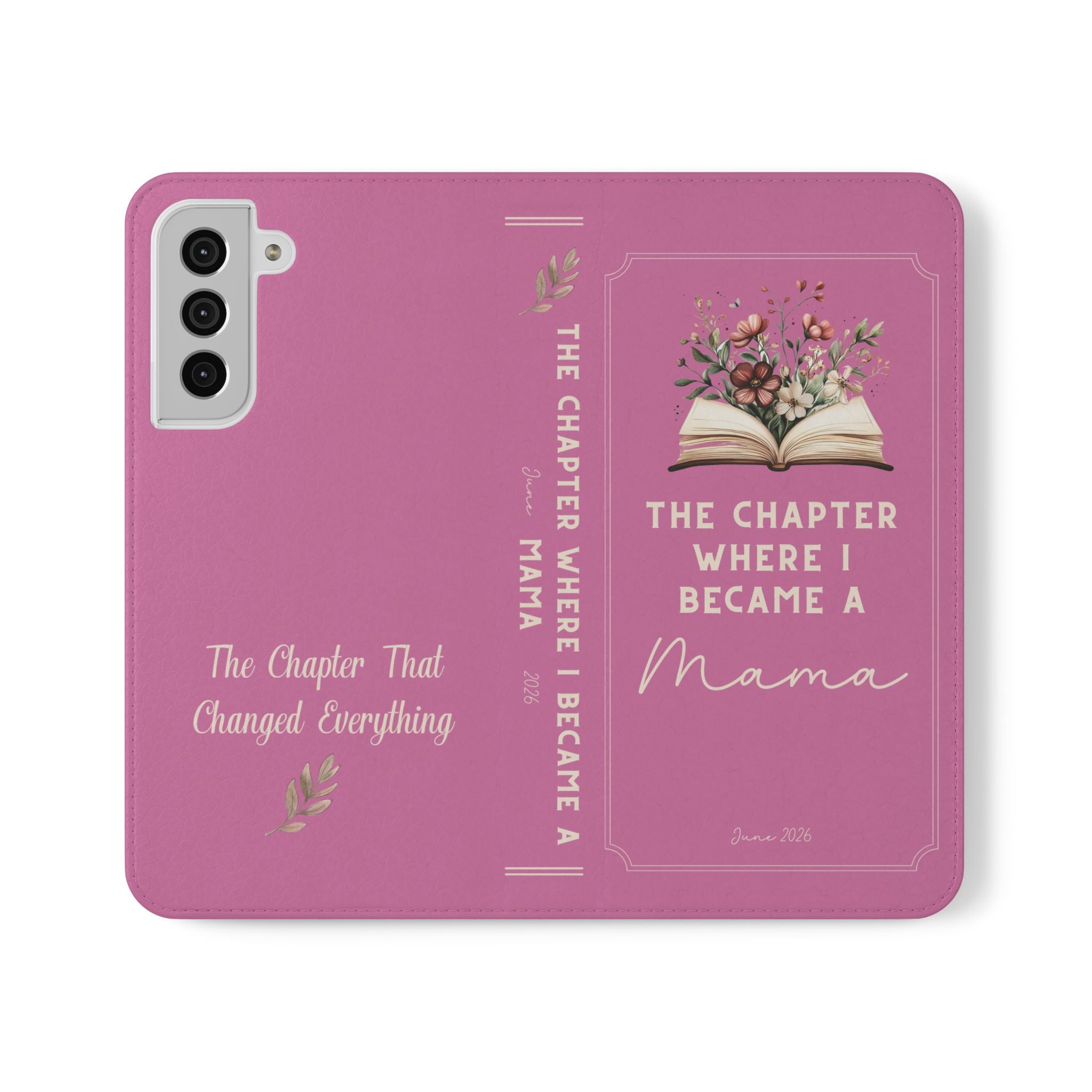 Custom "First Chapter" Book Phone Case for New Moms