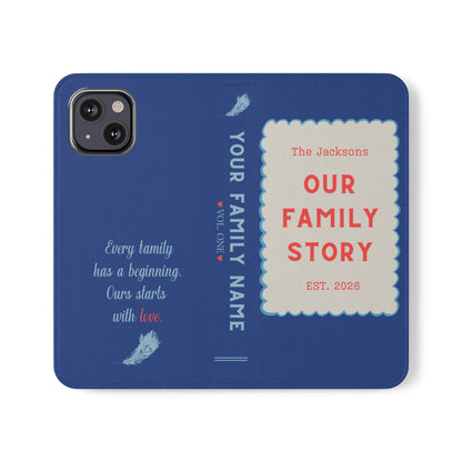 Custom "Our Family Story" Book Phone Case