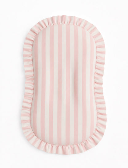 Pink White Stripe Baby Lounger Cover