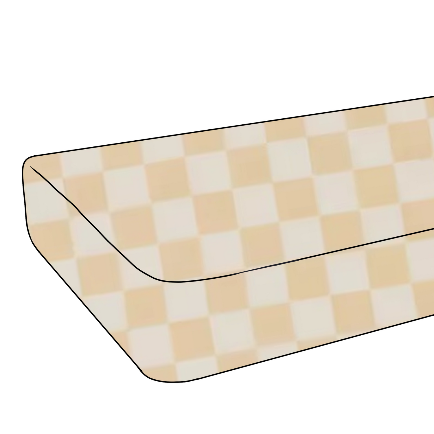 Butter Yellow &amp; White Checkered Crib Sheet