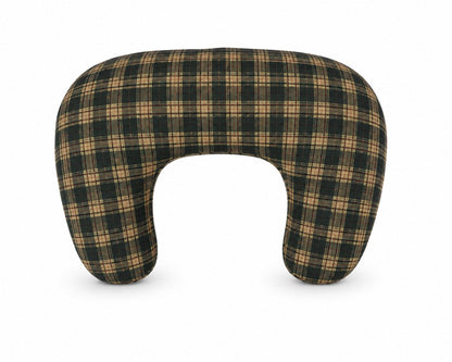 Green Plaid Ruffle Nursing Pillow Cover