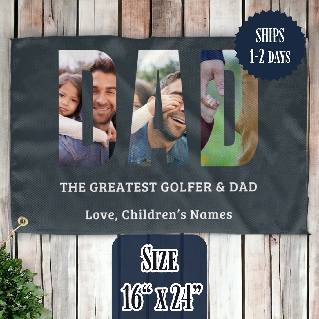 Personalized Dad Golf Towel